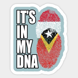 Hungarian And Timorese Mix Heritage DNA Flag Sticker